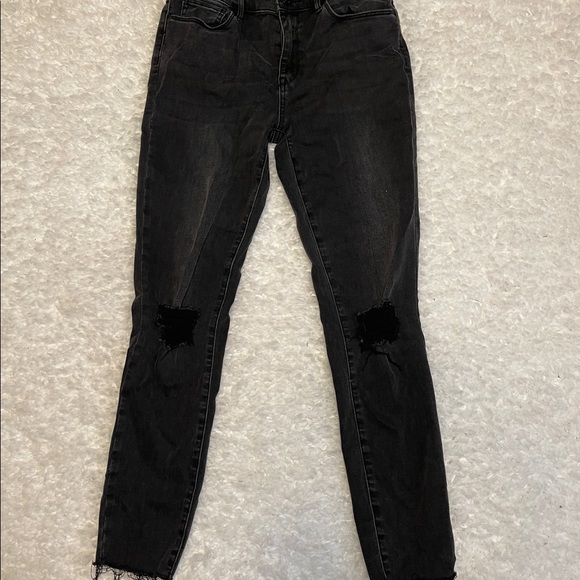 Pacsun High Rise Jegging Grey Black Ripped Jeans 26 - Picture 4 of 6